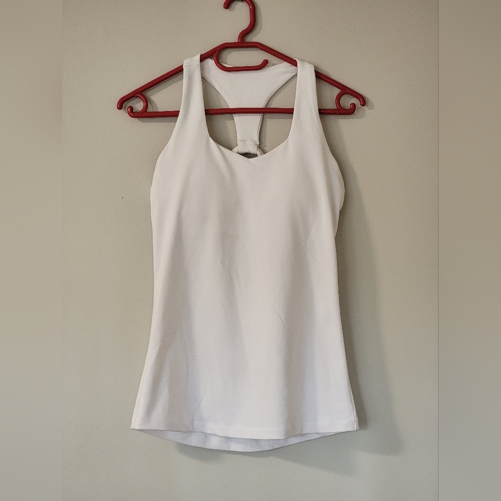 all in motion White Scoop-Neck Racerback Workout Tank